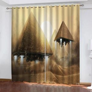 Gordijn Mooie Po Fashion Customized 3D Curtains Gold Winddichte verdikkingstaf