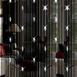 Gordijn Zwart Kralen 3 Kraal Gordijnen Glitter Crystal Divider Kwastje Decoratieve Snaren Voor Thuis Kamer Deur Raam Decor