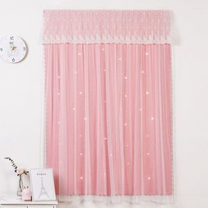Gordijnblack-out gordijnen punch-vrij star-cutout pure raam voor woonkamer slaapkamer drapes gemakkelijk te installeren TJ1620-2