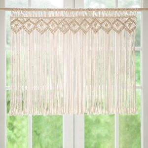 Rideau BOHO Macrame rideau fait main pour fenêtre boho macramé Cloison de porte 230909