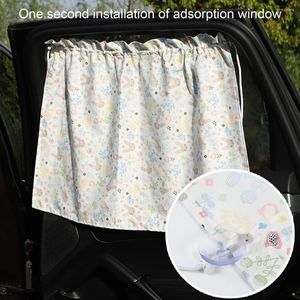 Rideau Voiture Pare-Soleil Respirant Filtrant La Lumière Coton Protection Bébé Enfants Auto Décor