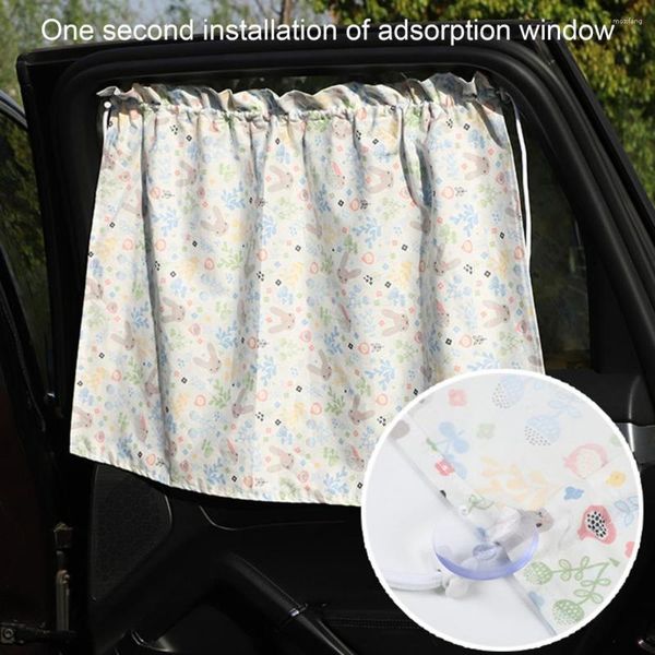 Cortina parasol para coche, filtro de luz transpirable, protección de algodón, decoración para bebés y niños