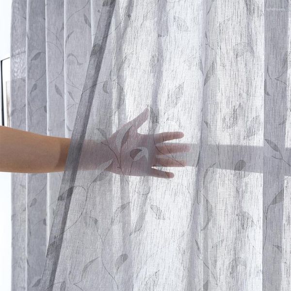 Cortina CDIY deja cortinas transparentes para sala de estar dormitorio gasa lujo europeo tul ventana cortinas persianas