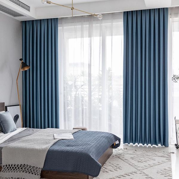 Cortina Chicity ignífuga para sala de estar, cortinas opacas térmicas gruesas ignífugas para dormitorio, decoración del hogar hecha a medida