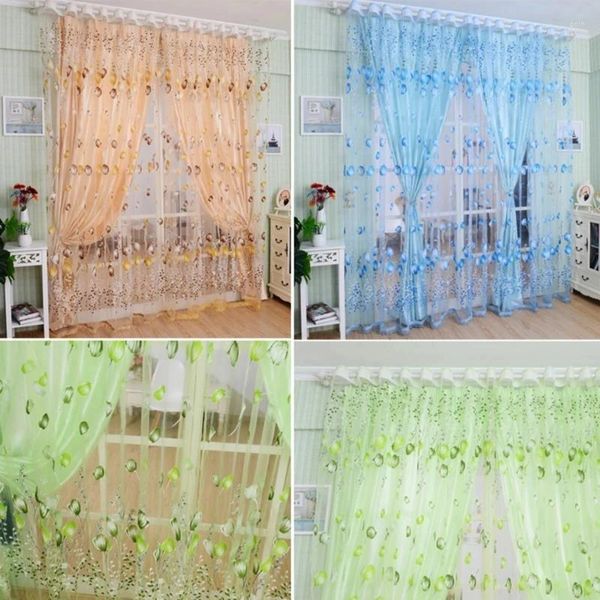 Cortina para dormitorio infantil, cortinas de tul, sala de estar moderna, tela Simple suave y cómoda, transparente