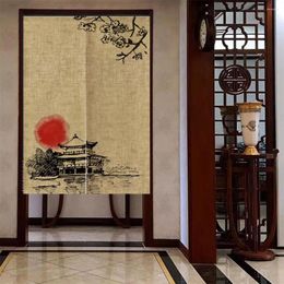 Rideau chinois Fengshui cloison porte cuisine chambre Restaurant décor Polyester Noren porte d'entrée rideaux suspendus