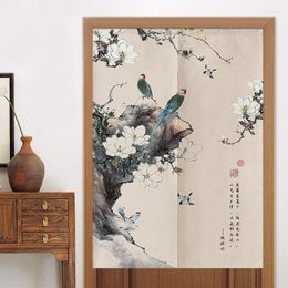 Gordijn Chinese bloem en vogel deur woonkamer slaapkamer half noren Japanse ingang feng shui