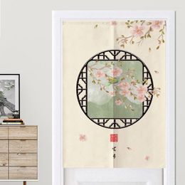 Rideau chinois fleur et oiseau cloison chambre cuisine tissu toilette Feng Shui porte porche demi