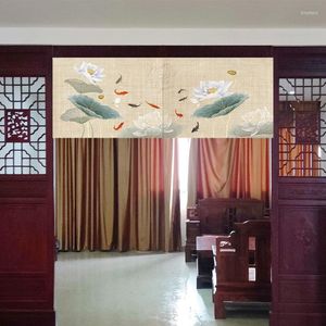 Rideau Lotus chinois, demi-porte horizontale, décoration de salon, cloison suspendue