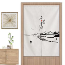 Rideau Style Chinois Porte Encre Paysage Cloison Décorative Salon Chambre Moitié Feng Shui