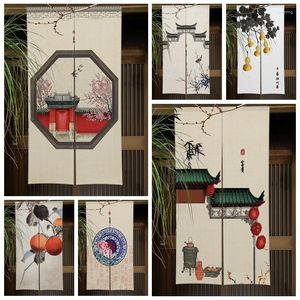 Gordijn Chinese stijl landschap deurgordijnen kunst schilderij deuropening woonkamer partitie draperen entree hangend half gordijn