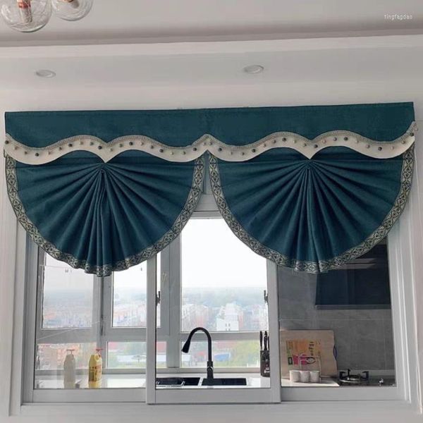 Rideau Style chinois léger rideaux de luxe pour salon flanelle ombrage Cortinas chambre fenêtre épaissie en forme d'éventail romain