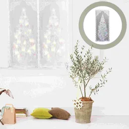 Rideau de noël brillant, scène lumineuse, ornement d'arbre de noël en dentelle, décor pendentif Unique en Polyester