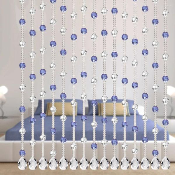 Cortina fresca cortinas de ducha para hombres cuentas de cristal de lujo sala de estar dormitorio ventana puerta decoración de boda 80 de ancho