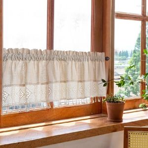 Rideau coton dentelle gland court Style japonais et coréen cloison cuisine café boutique fenêtre décoration