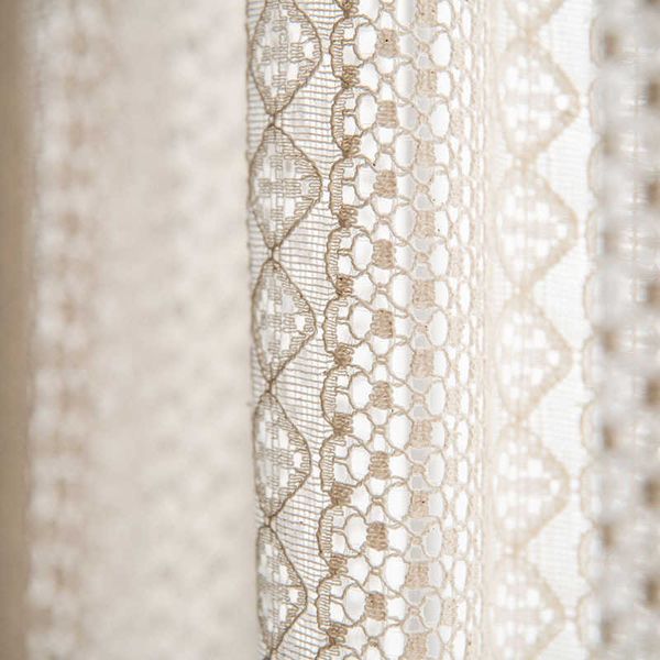 Rideau rideau Style Crochet creux gland occultant chambre cuisine salon fenêtre rideaux pour la décoration de la maison
