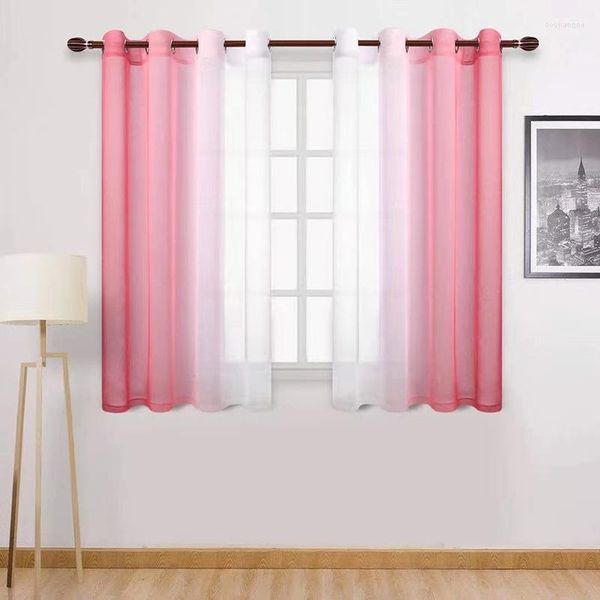 Rideaux Rideaux Pour Chambre Salon Ton Réversible Dégradé Voile Semi Fenêtre Intimité Et Filtrage De La Lumière Ensemble De 2 Panneaux