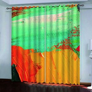 Rideaux rideaux pour maisons salles 3D Impression numérique abstraite peinture colorée