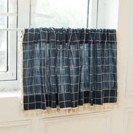 Gordijngordijnen voor keukenkast decoratieve ijdelheid kast stof Japans stijl katoenen linnen raam