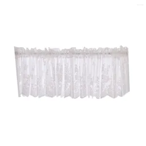 Rideaux Rideaux Fenêtre Courte Demi Cuisine Dentelle Fenêtres Cantonnières Voile Ferme Occultant Abat-Jour Décoratif Sheer Panneau Sun Proof