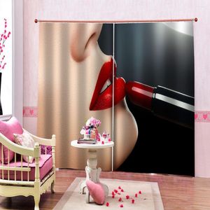 Cortina personalizada de moda para mujer, ventana 3D para sala de estar, oficina, dormitorio, estereoscópica