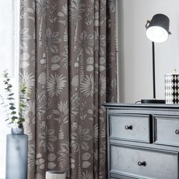 Rideau personnalisé rideaux nordiques pays américain moderne pour salon chambre occultant impression Polyester Fiber Tulle