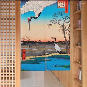 Rideau taille personnalisée épais livre coton lin Style japonais vent flottant monde peint occultant porche Feng Tube tige
