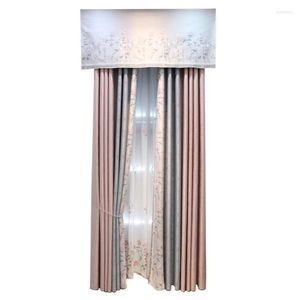 Rideau personnalisé lumière chaude luxe gris rose coton lin couture coréen nordique minimaliste moderne chambre fenêtre ombre