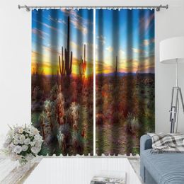 Rideau taille personnalisée luxe occultant chambre salon coupe-vent épaississement tissu Nature paysage rideaux