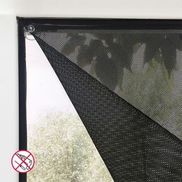 Rideau taille personnalisée pare-soleil rideaux de fenêtre tissu en maille avec ventouse couleur noire ombre de voiture solide facile à installer 230615