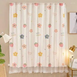 Cortina Lindo Impreso Niños Niñas Dormitorio Curatins Fácil De Instalar Cortinas Opacas Para Sala De Estar Cocina Cortinas De Pantalla De Malla De Doble Capa