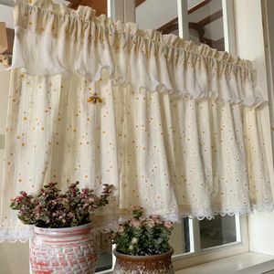 Gordijn Daisy Short Valance Laag Gordijnen voor keuken boerderij boekenplank ruches kant el deur behandeling partitie decoratie drapes 230414