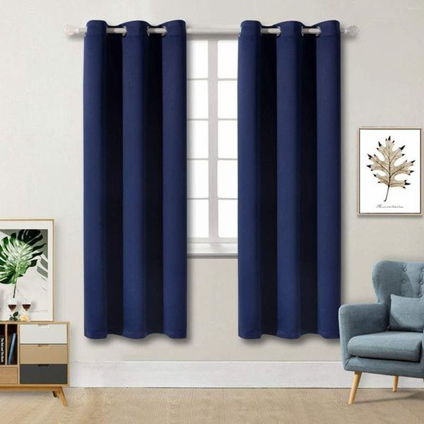 Paneles de aislamiento térmico de cortina para la cortina para la sala de estar de color azul baby drapes de invierno con gancho