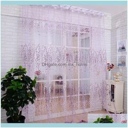 Gordijn Deco El Supplies GardenCurtain Gordijnen Lychee Plum Blossom Gedrukt Moderne Deur Raam Kamer Divider Valance Woondecoratie Drop Del