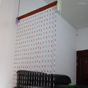 Cortina puerta tubo con cuentas borla flecos cadena decoración del hogar cortinas PVC ventana sala de estar divisor