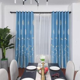 Rideaux rideaux 1pc motif de germes de haricots imprimés rideaux en coton pour salon salle à manger chambre fenêtre Style moderne Simple de haute qualité