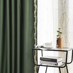 Rideaux de luxe de Style chinois minimaliste moderne Fugu, vert foncé clair, frais, pour salon, salle à manger et chambre à coucher, 2021