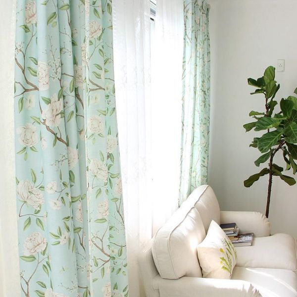 Rideaux rideaux 2021 coton lin nordique pastorale Style américain rideaux pour salon salle à manger chambre
