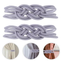 Drapes de cortina 2 PCS Bitebacks Magnets Knot Rope Drapery Holdbacks Decorative Drape Tada para la decoración del hogar y la oficina Curtain