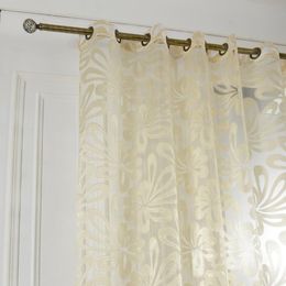 Cortinas 3 colores cortinas transparentes tul Jacquard para sala de estar dormitorio paneles cocina hecho a medida decoración del hogar