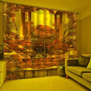 Rideaux rideaux beaux paysages rideaux 3D occultant pour salon literie Cotinas Para Sala rideaux rideau