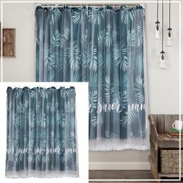 Rideaux rideaux noirs 96 pouces de long deux Pages douche étroite pas de poinçonnage avec fil translucide imperméable ToCurtain