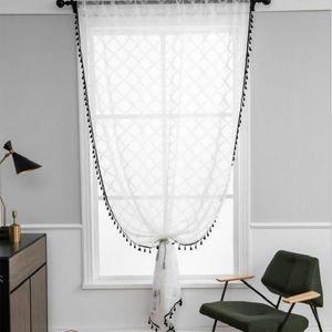 Rideaux rideaux dentelle noire Tulle fenêtre écran voilages pour chambre salon Voile stores maison déco cuisine traitement