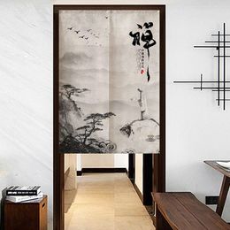 Rideaux à encre de Style chinois, paysage, porte, cloison de chambre à coucher, décoration Zen suspendue, Feng Shui