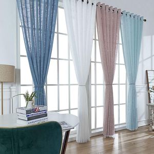 Gordijn gordijnen aangepast moderne eenvoudige raam gordijnen voor woonkamer slaapkamer effen kleur scherm vloer katoen en linnen