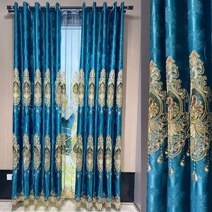 Rideaux rideaux style européen haut de gamme brodé rideaux occultants pour salon chambre étude haute ombrage personnalisation rideau