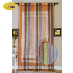 Cortinas voladoras multicolor ventana puerta divisor borla cadena cortinas cenefa habitación pantalla ciega tira flecos línea