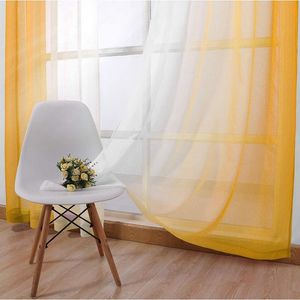 Rideau Tentures Dégradé Couleur Fenêtre Tulle Rideaux Pour Salon Chambre Organza Voile El Décoration Bleu Sheer