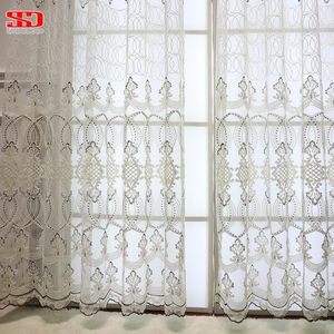 Rideaux Rideaux Tulle Blanc De Luxe Pour Fenêtres Rideaux Transparents Cuisine Salon Chambre Traitements Panneau Draperies Décor À La Maison Fourniture