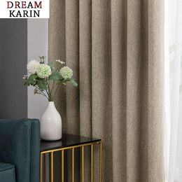 Gordijn drapeert moderne black -out gordijnen voor woonkamer slaapkamer raam vaste kleur cortina's behandeling afgewerkt op maat